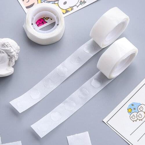3p Non - Trace Transparent Tape Can Be Moved Double - Sided Hand Account Note Decoration With Small Dot Glue Patch