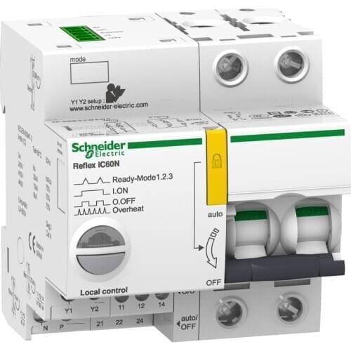 Reflex iC60N thermal magnetic distribution protection integrated control circuit breaker C curve 2P 25A (with Ti24 interface)