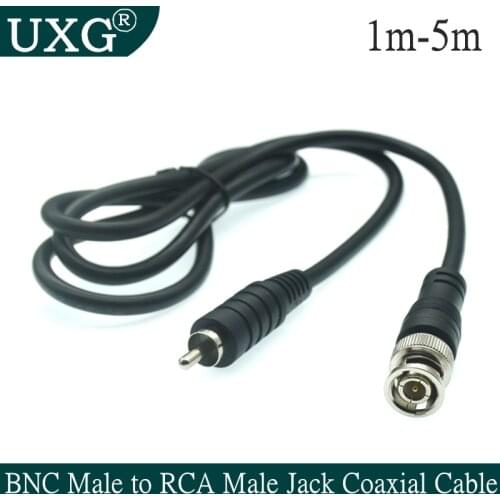BNC Male to RCA Male Jack Coaxial Cable Connector Video Adapter for CCTV Camera system Camera Accessories Cable 1m 3m 5m