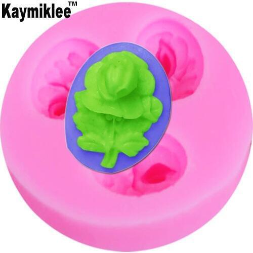 Kaymiklee F1081 Rose Flower Resin Silicone Mold Fondant Cake Decorating Tool Ssugarcraft Chocolate Mold