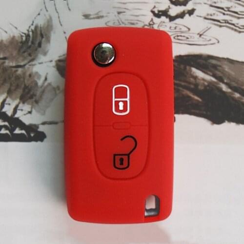 Silicone Key Case Key Cover Fit for Peugeot 306 407 807 for Peugeot Partner Citroen C2 C3 C4 C6 Citroen Berlingo 2 Button Remote