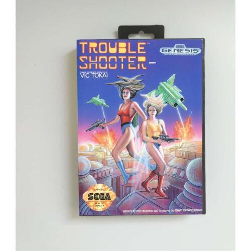 Trouble Shooter - USA Cover With Retail Box 16 Bit MD Game Card for Sega Megadrive Genesis Video Game Console