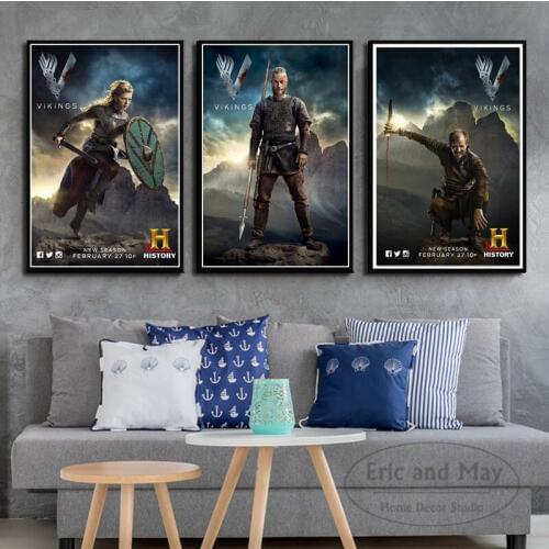 Vikings Classic Tv Series Show Posters And Prints Canvas Painting Wall Pictures For Living Room Decorative Home Decor Plakat