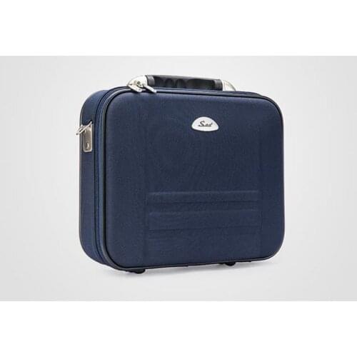 Large Capacity Laptop Shoulder Bag Personalized A4 Zipped Conference Folder Document Computer Blue Case Man Briefcase