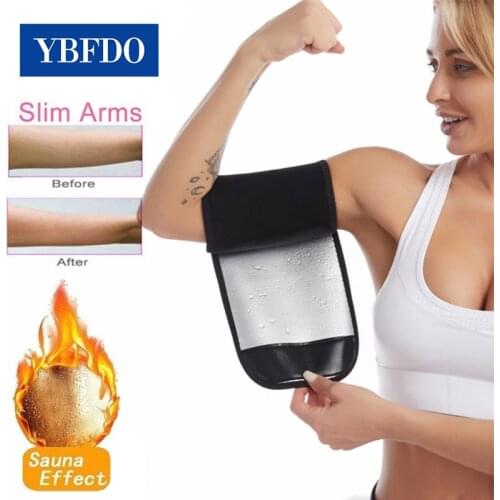 YBFDO New 1Pair Womens ion coating Thermo Arm Control Trimmers Shapewear Sweat Sauna Effect Belt Arm body Armbands Shapers