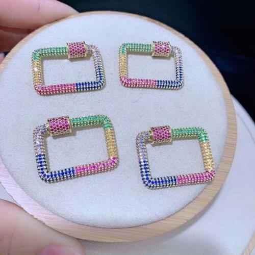 27X21MM Womens High Quality Classic rectangular zircon pendant, jewelry accessories