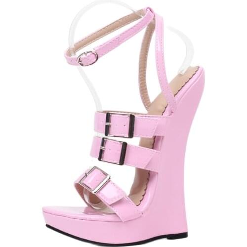 Women Wedge Sandals 7" High Wedge Heels Platform Sexy Exotic Club Shoes