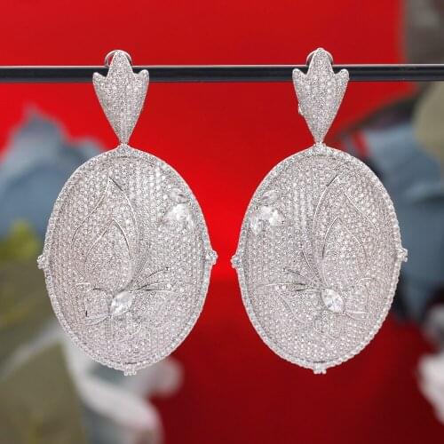 Newly Fashion Women Earrings Cubic Zirconia High Quality Elegant Bridal Earring Jewelry For Wedding Party Birthday Gift