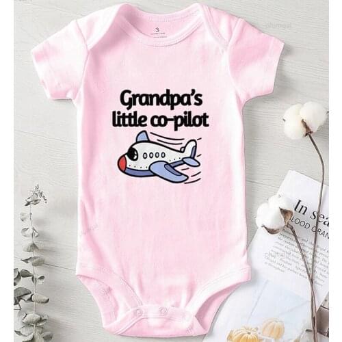 Toddler Boy Winter Clothes Infant Outfits Print Grandpa Co-pilot Baby Rompers Kids Clothing Cotton One Piece Jumpsuit Autumn