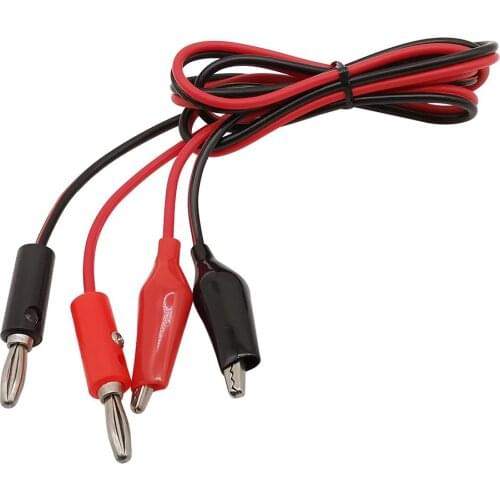 1Pcs 1 Meter Alligator Clips to Banana Plug Test Cable Wire Connector Crocodile Clip to Banana Male for Multimeter Measure Tool