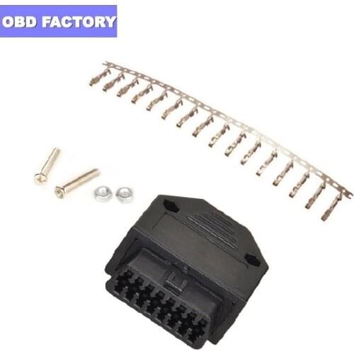 10pcs OBD2 16Pin Female Connector OBDII J1962F Shell Adapter OBD Connector Plug+Shell+Terminal+Screw Diagnostic Tool