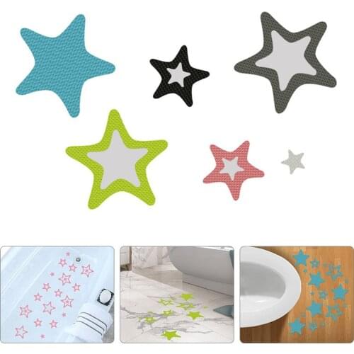 10Pcs Self-Adhesive Stickers Non-Slip Safety Strips Bathroom Shower Star Shaped Bathtub Waterproof Stickers