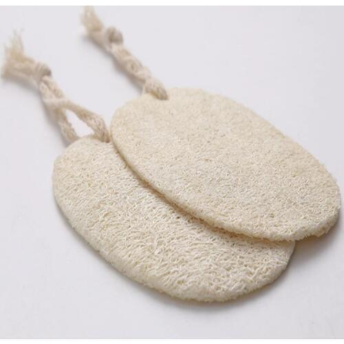 5pcs Natural Loofah Spong Shower Sponge Scrubber With Hanging Cotton Rope Loofah Dishwashing Cloth Brush Pot Kitchen Clean Tools
