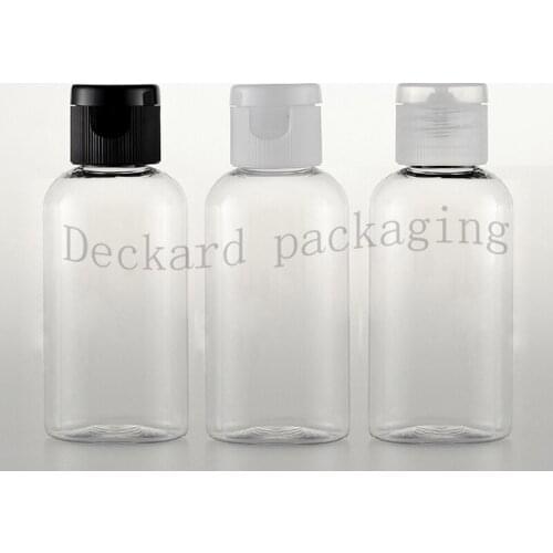 50pcs 50ml transparent Mini travel bottle liquid Shower Gel shampoo plastic bottles small containers Flip lid Oval bottle
