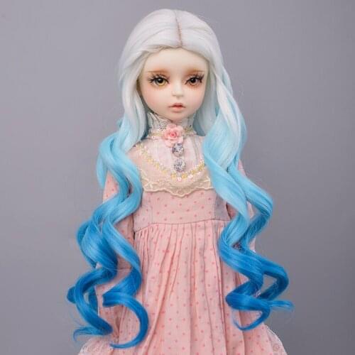 Aidolla 1/3 BJD Doll Wig Long Curly Wig Gradient Color Doll Hair High Temperature Fiber Wig Doll Accessories For Dolls Wig DIY
