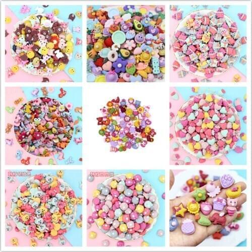 20pcs New cute animals Resin accessories For kids toys Filler DIY Cake Topper Phone Decoration Resin Handmade materials Supplies