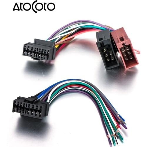 Car CD Radio Audio Stereo ISO Standard Wiring Harness Connector Wire Adaptor Plug Cable for Sony CDX MEX DSX WX