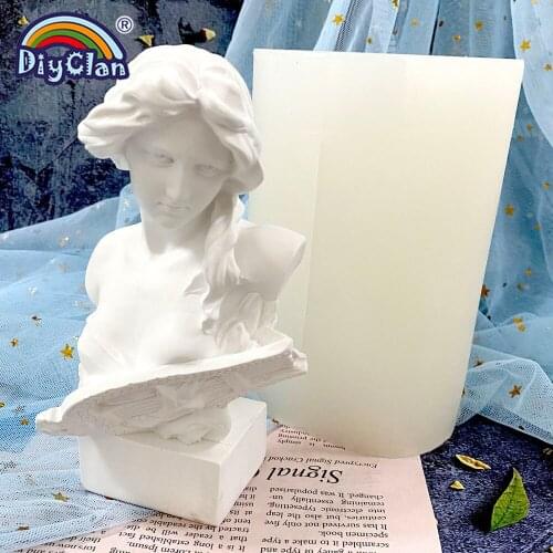 Goddess Statue Plaster Mold Silicone Resin Cake Chocolate Model 3D Candle Soap Moulds Photography Decoration Fine Art Sculpture