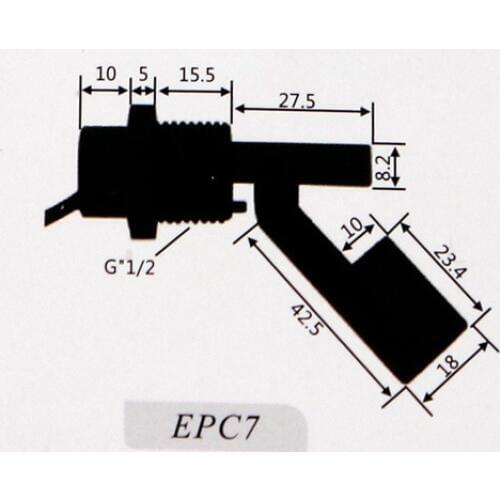 G1/2 Water Level Sensor Side mount Float Switch 100V ZPC7 1A1