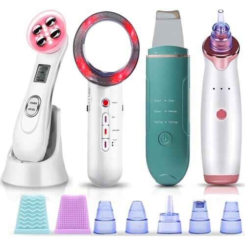 Beauty EMS Radio Frequency RF Blackhead Remover Skin Scrubber Infrared Body Slimming Massager Cavitacion Galvanica Cleaning Face