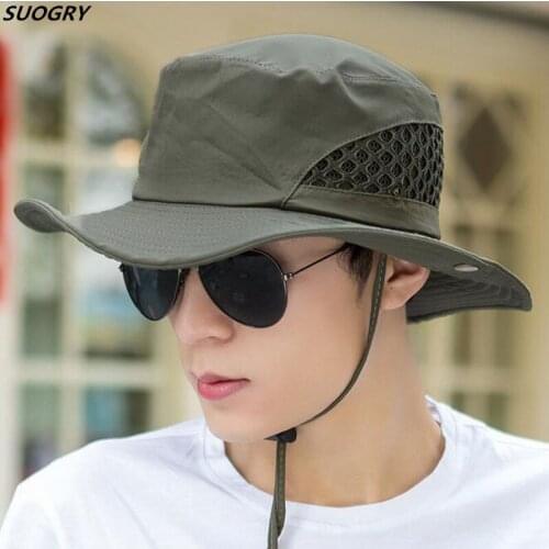 2018 Outdoor Camouflage Boonie Bucket Hats Camo Fisherman Hats With Wide Brim Sun Fishing Bucket Hat Camping Hat Hollow Out Cap