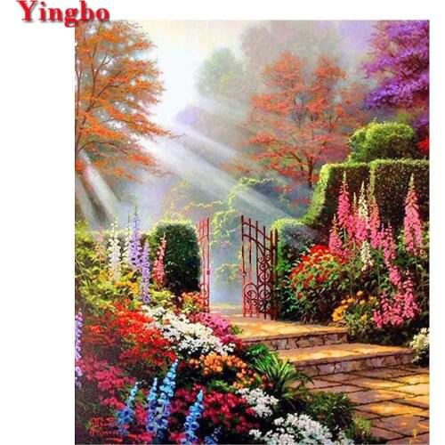 Flower picture rhinestone diamond Painting Cross Stitch kits 5d diy diamond Embroidery autumn tree diamond Mosaic home decor