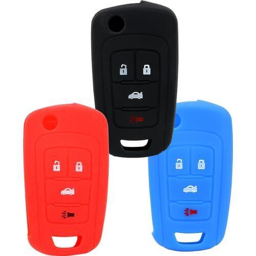 LEEPEE For Buick Chevrolet AVEO CRUZE Key Shell Cover Key Case for Car Remote Flip Auto Accessories Silicone Key Protect Bag