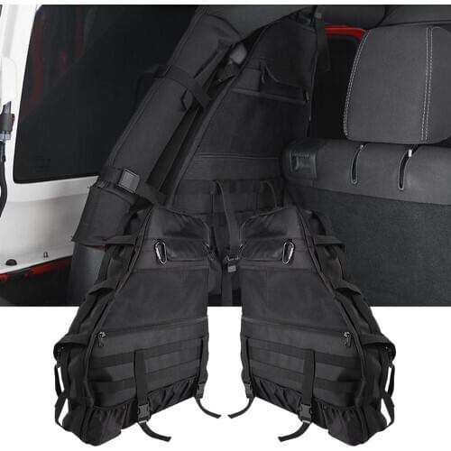 Multifunctional Roll Bar Storage Bag Cage for 97-2019 Jee p Wran gler JK JKU TJ LJ 4-Door with Multi-Pockets Organizer Cargo Bag