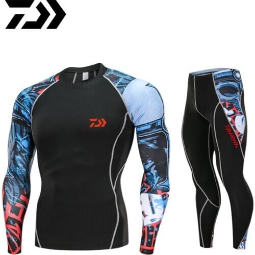 DAIWA Mens Fishing Clothes Sports Running Elasticity Suit Daiwa Autumn Quick-drying Breathable Moisture Wicking Training Suit