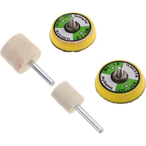 34pcs/Set Deep Scratch Remove Glass Polishing Kit 8 OZ Cerium Oxide+ Sanding Disc + Wool Polishing Pad Retailsale