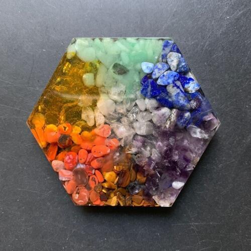 Natural 7 Chakras Reiki Healing Coaster Mat Mug Cup Drink Tea Coasters Mats Pads Table Decoration Custom 1pc