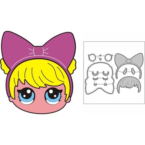 New Cute Girl Face Craft Embossing Mold 2021 Metal Cutting Dies for DIY Decorative Scrapbooking Album and Card Making No Stamps