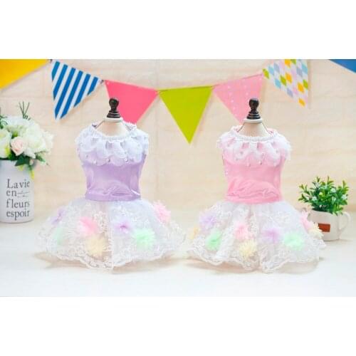 New Dogbaby Spring Summer Pet Dog Flower Dress Clothes From S to XL Cheap Puppy Dogs Dress