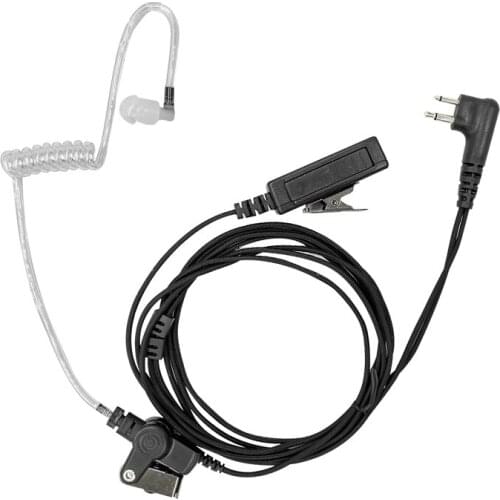 Braided Fiber Long Wire Clear Tube Radio Earpiece Nylon Parachord Cable Headset Earphone for Motorola HYT 2 Pin BPR40 DTR620 CP2