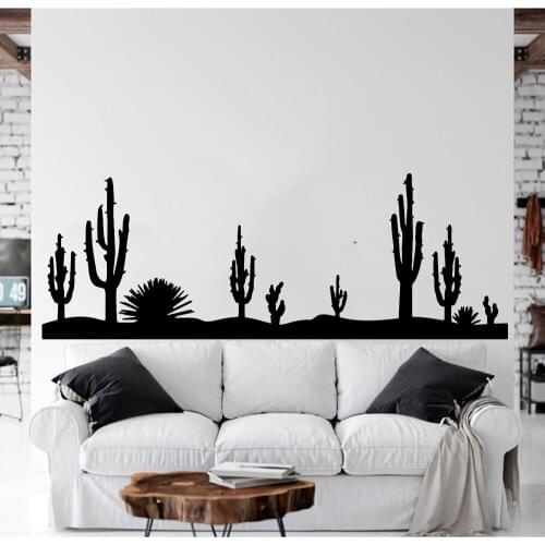 Nature Cactus Sandy Desert Plant Camper Mexico Wall Sticker Kids Room Bedroom Africa Landscape Wall Decal Motorhome SUV Vinyl D