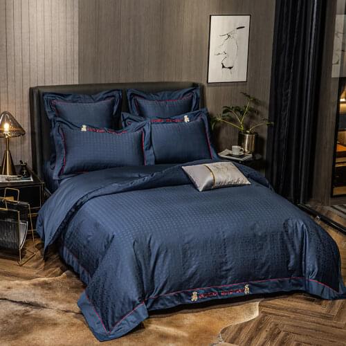 Luxury 3D jacquard Bedding sets Queen King size Cotton Bedlinen Bed cover sheet pillowcase embroidered Wide edge pure color