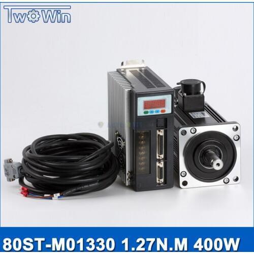 80ST AC Servo Motor 80ST-M01330 Servo Motor 220V and Matched Servo Driver M01330 Servo Motor