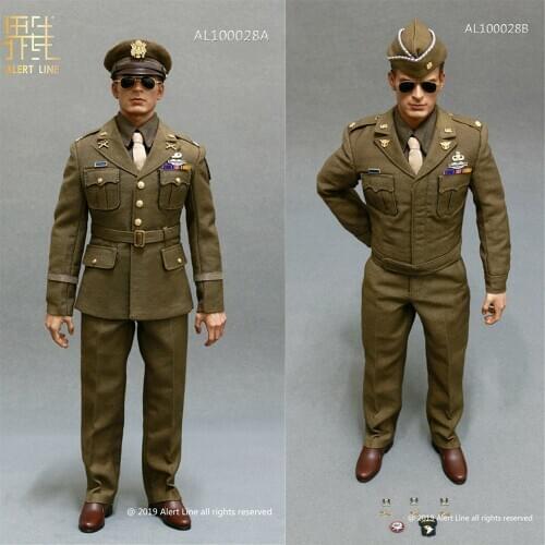 Alert Line AL100028A/B 1/6 WWII Army Officer Uniform Soldier Military Figure Clothes For 12”Action Figure