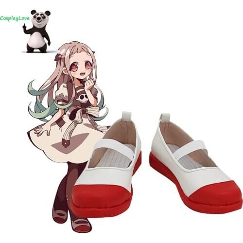 Toilet-Bound Hanako-kun Nene Yashiro White Red Shoes Cosplay Long Boots Leather Custom Made