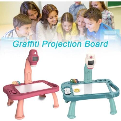Smart Projector Kids Painting Table Set Projector Educational Toy Learn to Draw Play Set For Kids Children