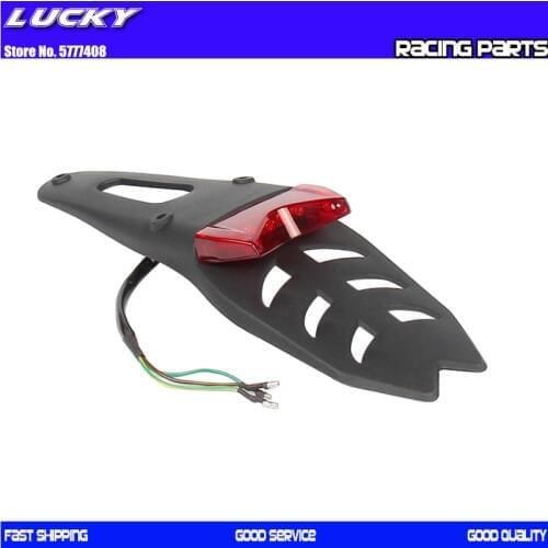 Universal Mini Fender LED Stop Tail Light - Lamp Plate Recreation Registration for Kayo Apollo Bosuer Xmotos Dirt Pit Bike