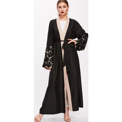 Open Women Abaya Kimono Cardigan Dubai Hijab Muslim Dress Jilbab Turkish Islam Clothing Kaftan Abayas Caftan Robe Islam Kleding