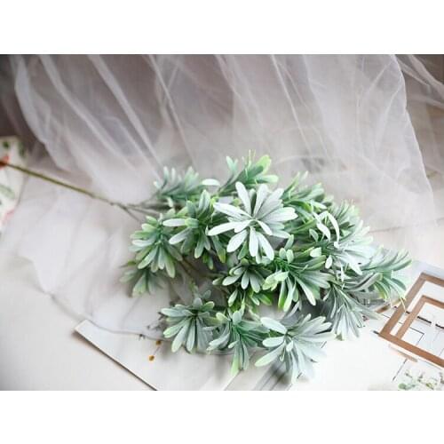 1pc 6 forks Parmesan Plastic Grass Fake Plants for Diy Flower Arrangement Material Wedding Party Home Decoration Fake flowers