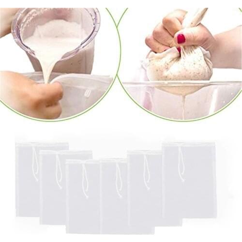 100/200/300Mesh Food Grade Nylon Filter Bag Net Nut Milk Tea Fruit Juice Coffee Mesh Net Strainer Mesh Kitchen Filter Fabric Bag