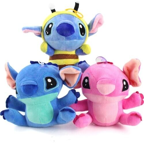 16cm Anime Lilo & Stitch Cosplay Bee Plush Toys Soft Stuffed Animals Cartoon Doll Birthday Gifts For Children