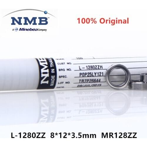 20pcs/100pcs original NMB high speed bearing L-1280ZZ 8*12*3.5 mm MR128ZZ precision miniature ball bearings 8mmx12mmx3.5mm