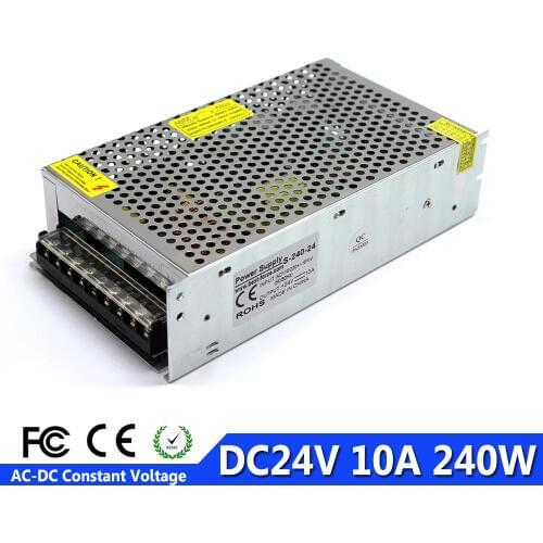 240W 10A 24 V Led Switching Power Supply Transformer 220v 110v AC to fonte 24V SMPS For Led Strip light 3D Printer Monitor cctv