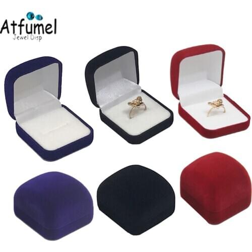 Velvet Mini Ring Jewelry Package Box Diamond Ring Stud Earrings Jewelry Organizer Case Ring Storage Gift Packaging Box
