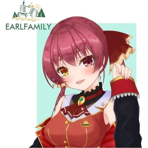 EARLFAMILY 13cm x 11.4cm for Hololive Zerochan Anime Funny Car Stickers Scratch-Proof Decal Windows Windshield VAN Car Styling