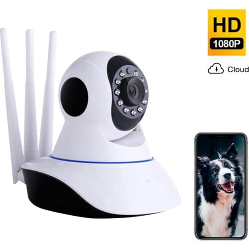 1080P Indoor Smart Surveillance Wifi Baby Monitor IP Camera PTZ P2P IR AI Trucking Motion Pan Tilt Remote Viewing For Elder Home